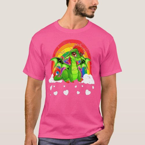 LGB Supporter Dragon Pride Month Gift Rainbow Drag T_Shirt