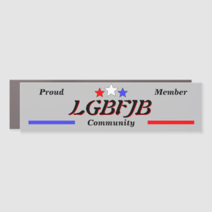 LGBFJB Member Red White Blue Stars Car Magnet