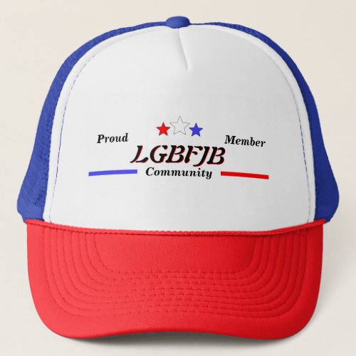 LGBFJB Member Red White Blue Stars Trucker Hat