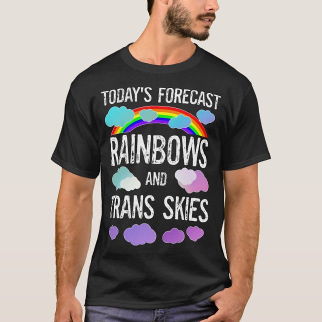 LGBGTQ Transgender Pride Month Parade Rainbows Tra T-Shirt (Front)