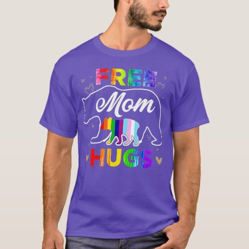 LGBQ Pride Mama Bear Free Mom Hugs  T_Shirt