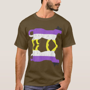LGBT Agender Nonbinary Flag Pet Animal Cat Non Bin T-Shirt