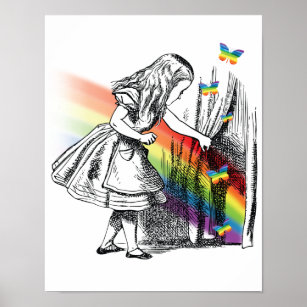 LGBT Alice in Wonderland Vintage Poster