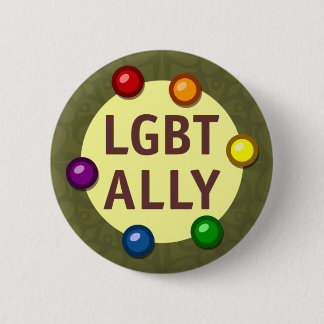 LGBT Ally Baubles Round Button