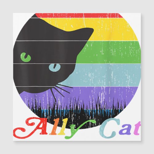 LGBT Ally Cat Be Kind Gay Rainbow Funny LGBTQ 