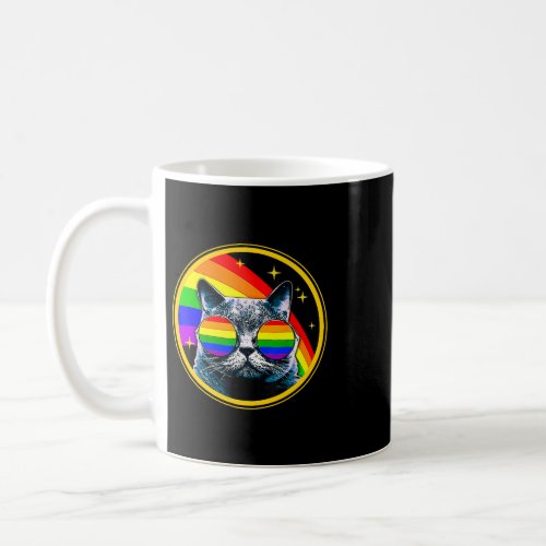 LGBT Ally Cat Be Kind Gay Rainbow Funny LGBTQ Flag Coffee Mug