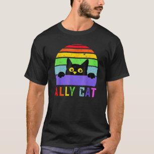LGBT Ally Cat Be Kind Gay Rainbow  LGBTQ  Idea T-Shirt