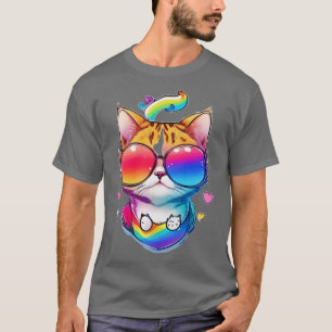 LGBT Ally Cat  Funny LGBTQ T Gift Idea Ally Pride  T-Shirt