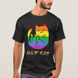Lgbt Ally Cat Pride Month Cat Lgbt Supporters T-Shirt