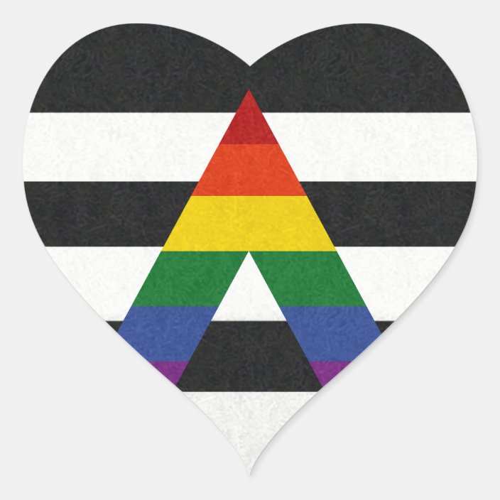 Lgbt Ally Flag Heart Sticker 0341