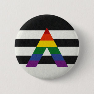 LGBT Ally Flag Pinback Button