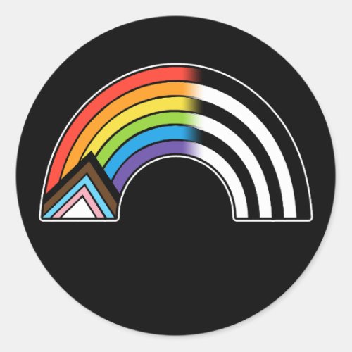 LGBT Ally Flag Progress Pride Flag Straight Ally Classic Round Sticker