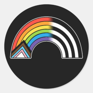 LGBT Ally Flag Progress Pride Flag Straight Ally Classic Round Sticker