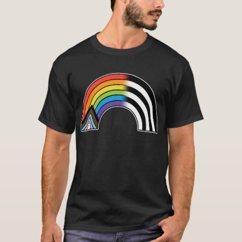 LGBT Ally Flag Progress Pride Flag Straight Ally T_Shirt