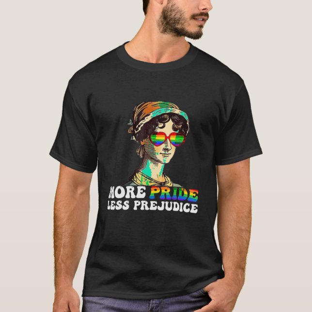 LGBT Ally Gay Pride Clothers More Pride Less Preju T-Shirt (Front)