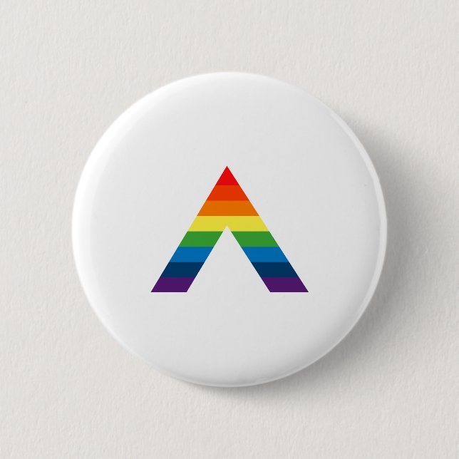 LGBT ALLY Rainbow Gay Pride Flag Button (Front)