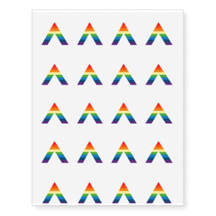 LGBT ALLY Rainbow Gay Pride Flag Temporary Tattoos
