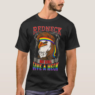 LGBT Ally Redneck Country Southern LGBTQ Bald Eagl T-Shirt
