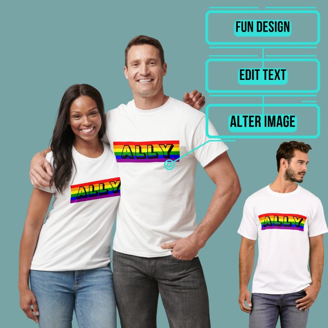 LGBT Ally Womens T-Shirt (Please enjoy our LGBTQ+ ally products)