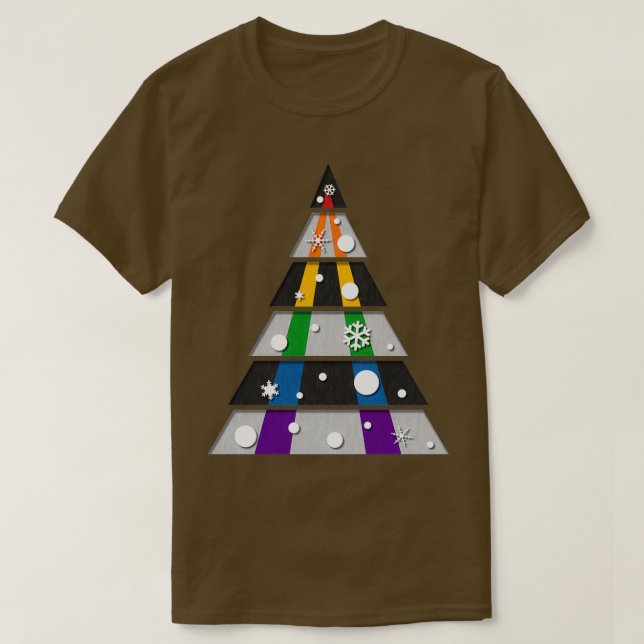 LGBT Ally Xmas Tree T-Shirt (Design Front)