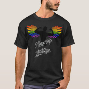 LGBT Angel Never stop fighting Gay Pride Wings (2) T-Shirt