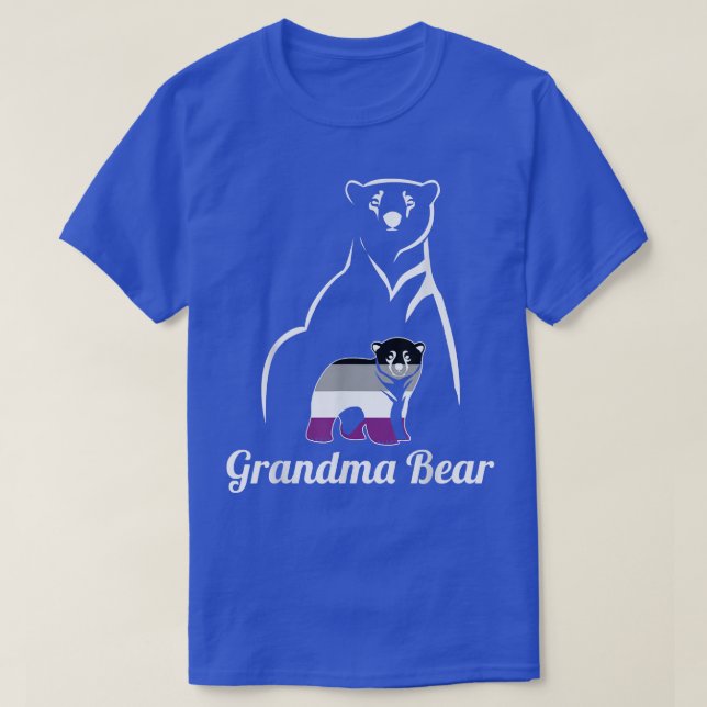 LGBT Aseual Grandma Bear Ace Pride Flag  T-Shirt (Design Front)