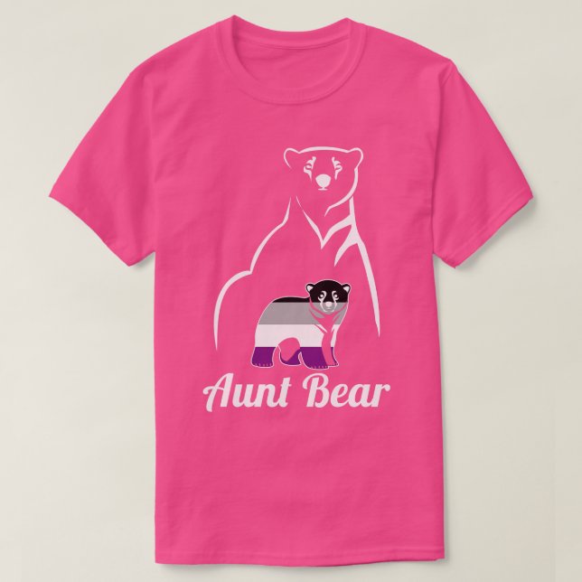 LGBT Asexual Aunt Bear Ace Pride Flag T-Shirt (Design Front)
