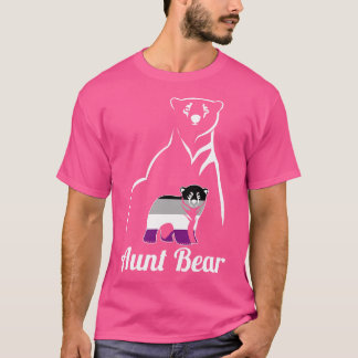 LGBT Asexual Aunt Bear Ace Pride Flag T-Shirt