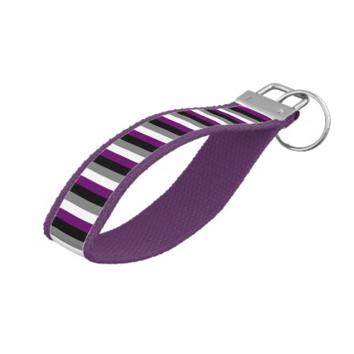 LGBT Asexual Pride Flag Colors Wrist Keychain