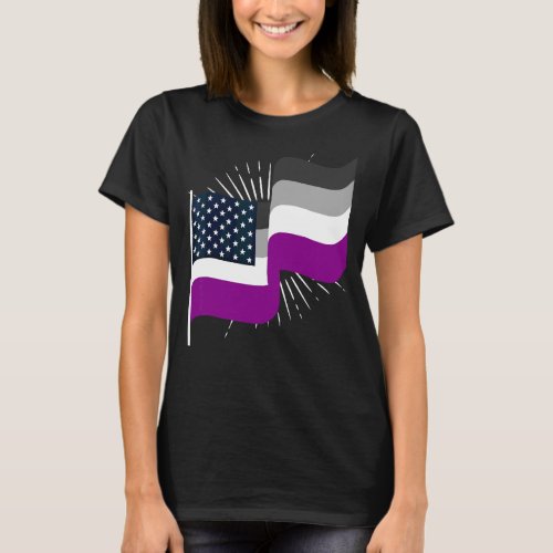 Lgbt Asexual Us Flag Equality Ace Pride Queer Asex T_Shirt