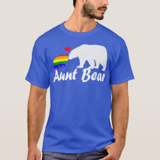 Lgbt Aunt Bear Gay Pride Equal Rights Rainbow3575 T-Shirt