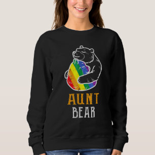 Lgbt Aunt Bear - Gay Pride Equal Rights Rainbow Sweatshirt