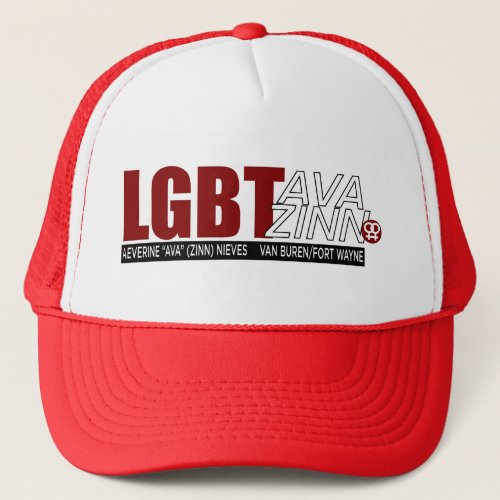 LGBT Ava Zinn Red Trucker Hat