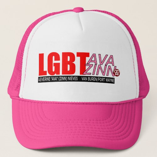 LGBT Ava Zinn Valentines Trucker Hat