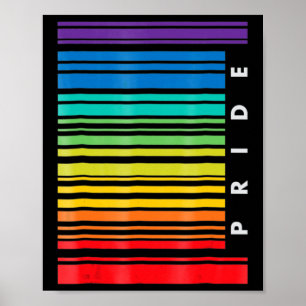 LGBT Awareness Month Barcode Pansexual Pride LGBTQ Poster