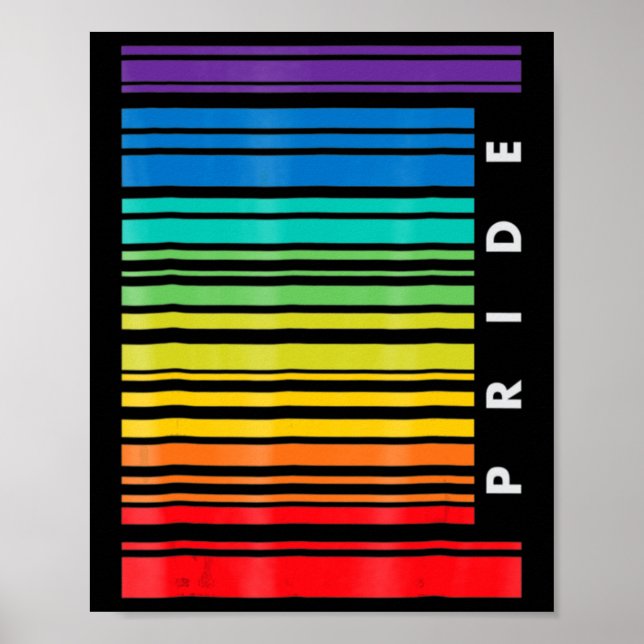 LGBT Awareness Month Barcode Pansexual Pride LGBTQ Poster (Front)