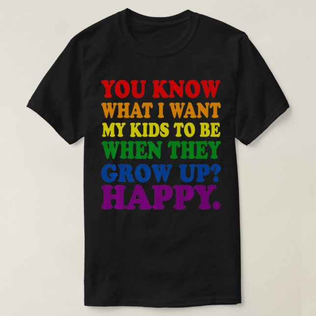 LGBT Awareness Parents Mom Dad Gay Pride Rainbow L T-Shirt (Design Front)