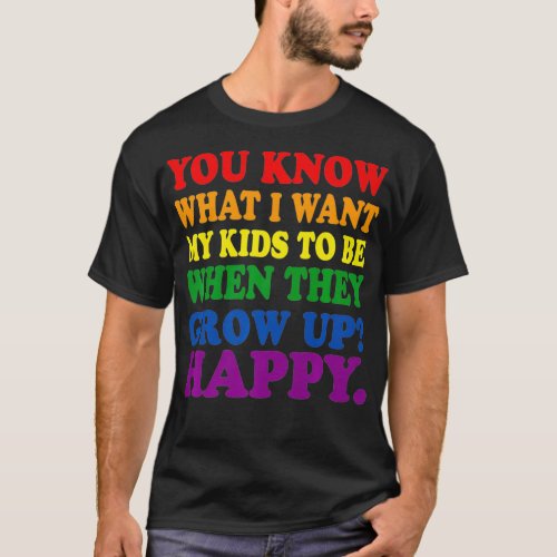 LGBT Awareness Parents Mom Dad Gay Pride Rainbow L T_Shirt
