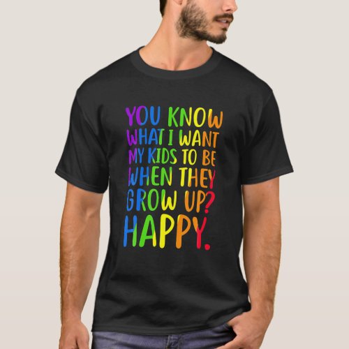 LGBT Awareness Parents Mom Dad Gay Pride Rainbow T_Shirt