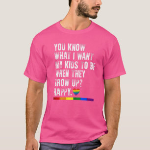 Lgbt Awareness Parents Mom Dad Gay Pride Rainbow T-Shirt