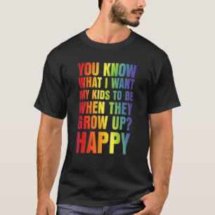 LGBT Awareness Proud Parents Mom Dad Gay Pride Rai T-Shirt