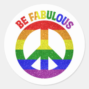 LGBT Be Fabulous Classic Round Sticker