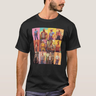 LGBT Bear Dilf Mens Muscle Daddy Gay Bear Cub Jock T-Shirt