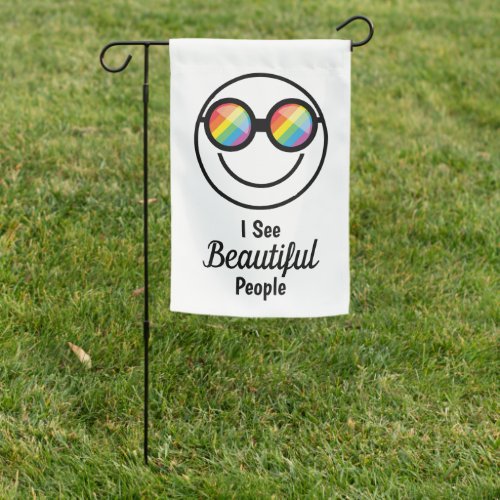 Lgbt Beautiful People Quote  Rainbow Garden Flag