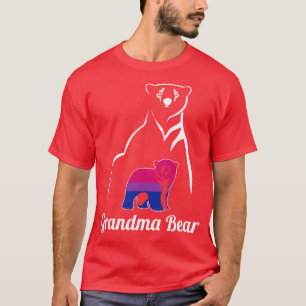 LGBT Bisexual Grandma Bear Bi Pride Flag T-Shirt