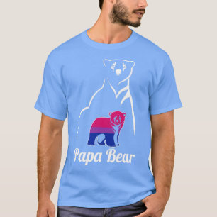 LGBT Bisexual Papa Bear Bi Pride Flag T-Shirt