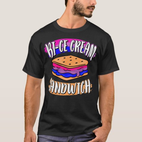 LGBT Bisexual Pride Ice Cream Sandwich Lover 1  T_Shirt