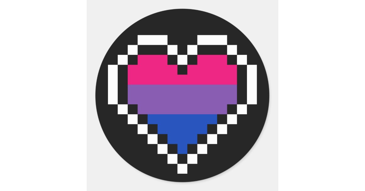 Lgbt Bisexual Pride Pixel Art Classic Round Sticker Zazzle