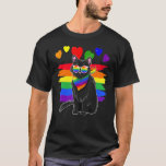 Lgbt Black Cat Gay Pride Rainbow Lgbtq T-Shirt