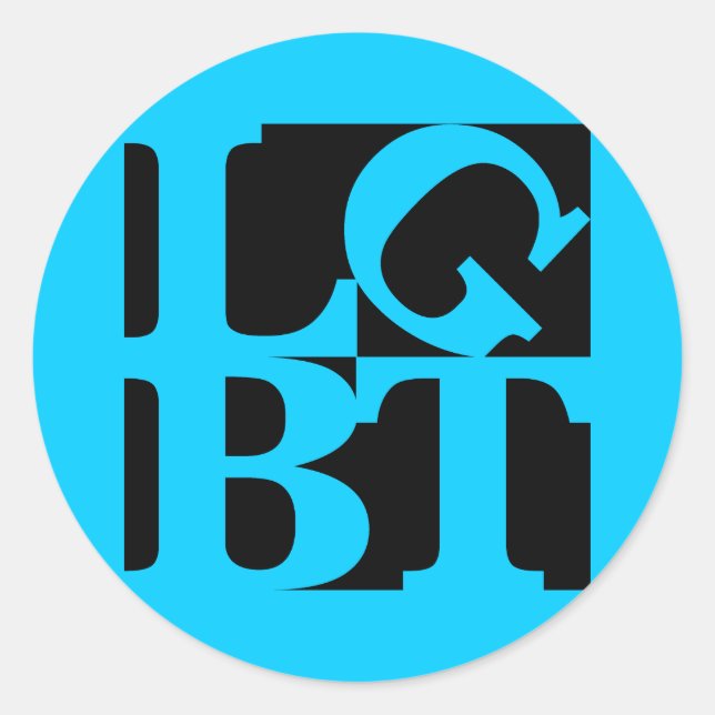 LGBT Black Pop Round Sticker (Front)